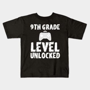9th Grade Level Unlocked Kids T-Shirt